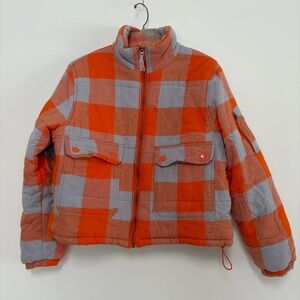Orange and Gray Women's Jacket
